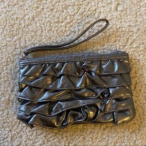 (10 for $10) Silver ruched wristlet